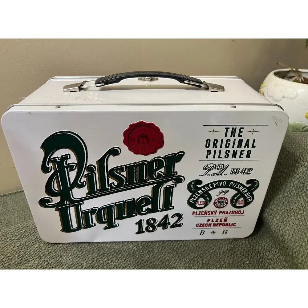 Pilsner Urquell Beer Metal Lunch Box / Advertising Tin